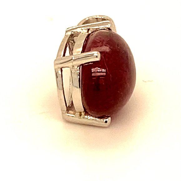 Rubellite 6.60ct Platinum Finish Silver Pendant - Picture 4 of 7